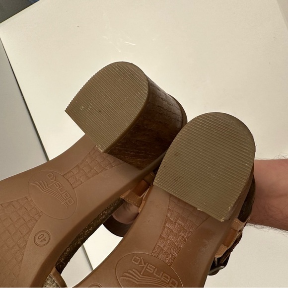 Dansko Debby Strappy Rocker Bottom  Full Grain/Raffia Platform Sandal Sz EU 40 - Picture 8 of 12